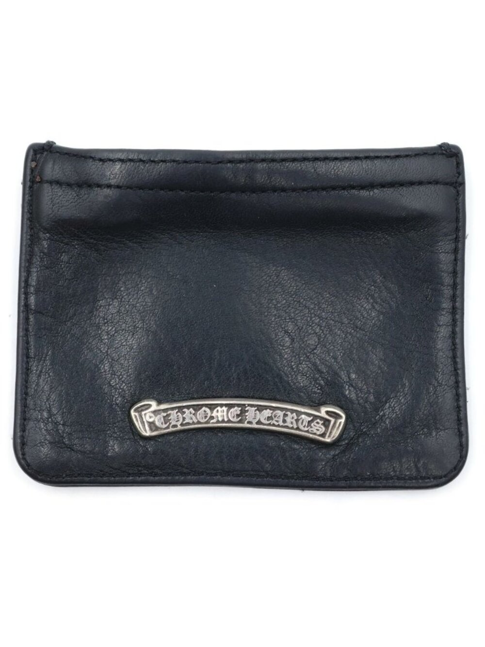 Chrome Hearts Zpr Chng Change Purse Zipper Coin Black Silver